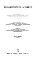 Romanistisches Jahrbuch