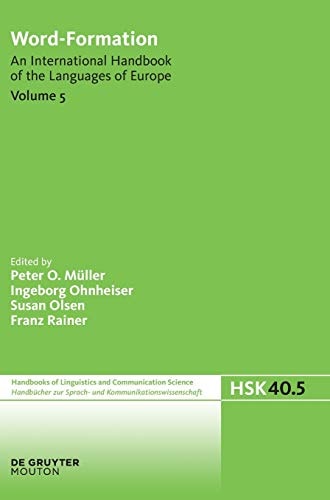 Word-formation An International Handbook of the Languages of Europe