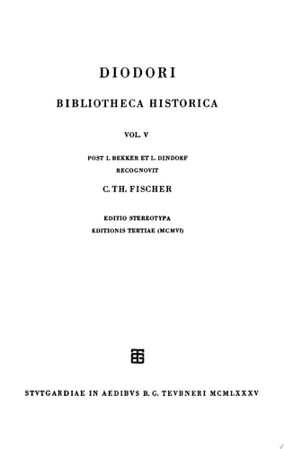Diodori Bibliotheca historica