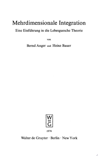 Mehrdimensionale Integration