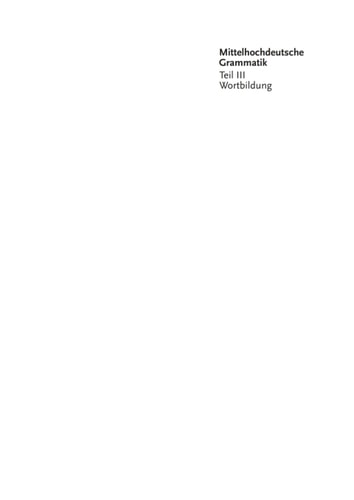 Wortbildung