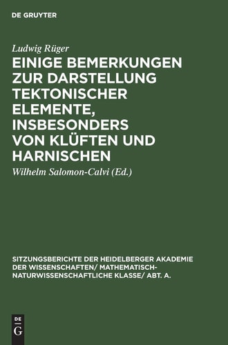 Einige Bemerkungen Zur Darstellung Tektonischer Elemente, Insbesonders Von Klüften und Harnischen