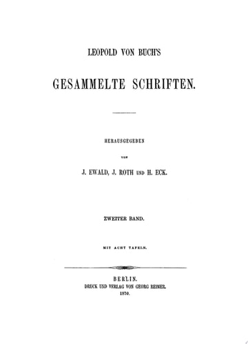 Leopold von Buch's Gesammelte Schriften. Band 2