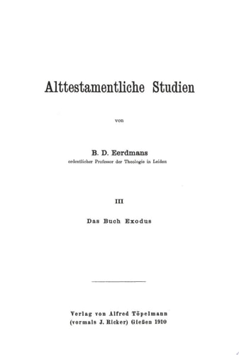 Das Buch Exodus