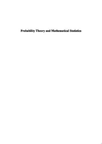 Probability Theory and Mathematical Statistics Proceedings of the Sixth Vilnius Conference, Vilnius, Lithuania, 28 June–3 July, 1993