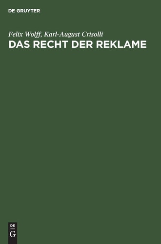 Das Recht der Reklame