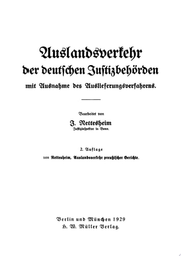 Auslandsverkehr der deutschen Justizbehörden