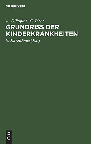 Grundriss der Kinderkrankheiten Für Praktische Ärzte und Studierende