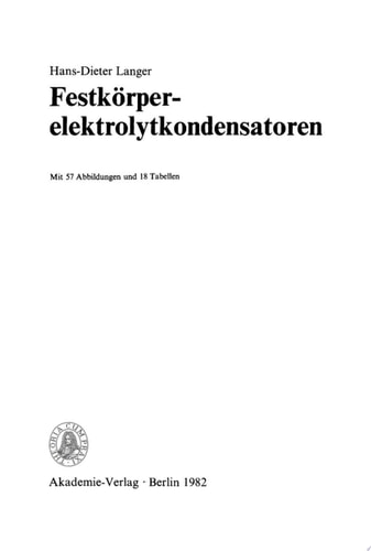 Festkörperelektrolytkondensatoren