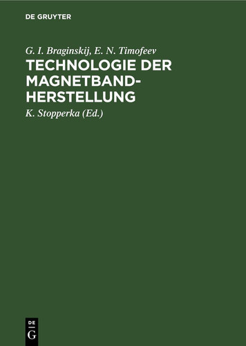 Technologie der Magnetbandherstellung