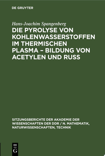 Die Pyrolyse von Kohlenwasserstoffen im thermischen Plasma – Bildung von Acetylen und Ruß