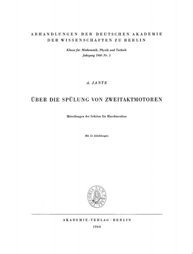 Über die Spülung von Zweitaktmotoren