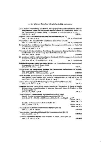 Papers presented to the Third International Conference on Patristic Studies held at Christ Church, Oxford, 1959