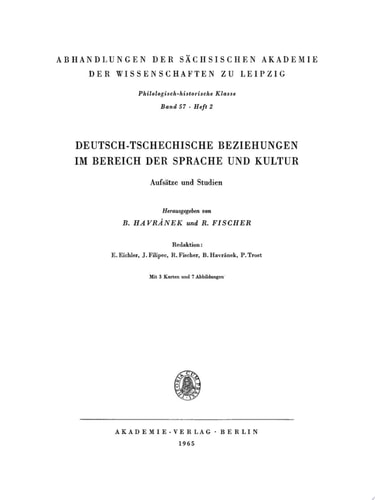 Deutsch-tschechische Beziehungen im Bereich der Sprache und Kultur
