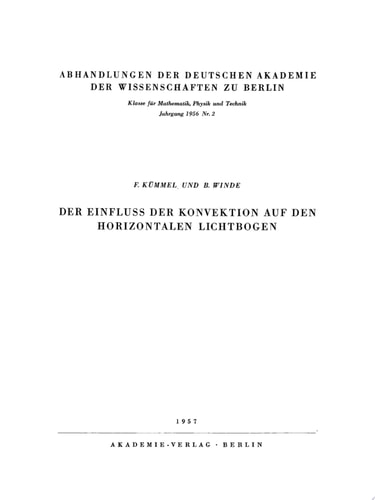 Der Einfluss der Konvektion auf den horizontalen Lichtbogen