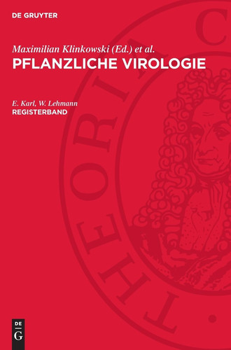 Registerband Verzeichnisse und Übersichten Zu Den Virosen in Europa