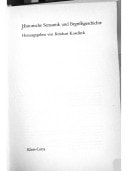 Historische Semantik und Begriffsgeschichte (Sprache und Geschichte) (German Edition)