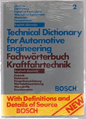 Fachwörterbuch Kraftfahrtechnik: English-deutsch