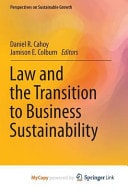 Law and the Transition to Business Sustainability