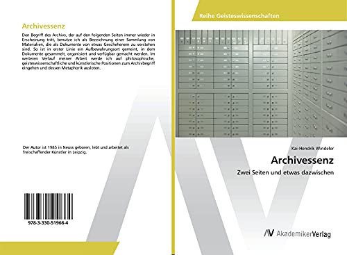 Archivessenz Zwei Seiten und etwas dazwischen