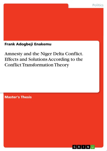 Amnesty and the Niger Delta Conflict. Effects and Solutions According to the Conflict Transformation Theory
