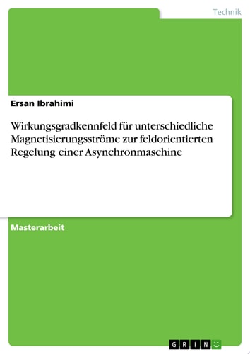 Wirkungsgradkennfeld für unterschiedliche Magnetisierungsströme zur feldorientierten Regelung einer Asynchronmaschine