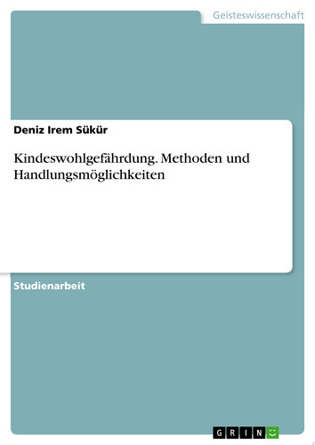 Kindeswohlgefährdung. Methoden und Handlungsmöglichkeiten