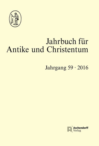 Jahrbuch Für Antike und Christentum, Band 59-2016
