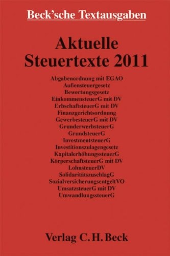 Aktuelle Steuertexte 2011 Textausgabe