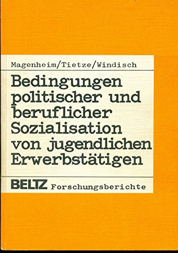 Bedingungen politischer und beruflicher Sozialisation von jugendlichen Erwerbstätigen empirische Untersuchung zur Interdependenz von Sozialisationsfaktoren