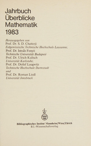 CHATTERJI*JAHRBUCH UEBERBLICKE, MATHEMATIK