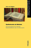 Quellenkunde als Methode Zum Aussagewert der Lübecker Niederstadtbücher des 15. Jahrhunderts