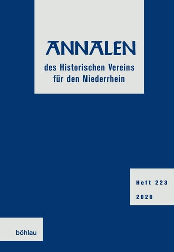 Annalen des Historischen Vereins Für Den Niederrhein Heft 223 (2020)
