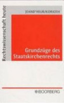 Grundzüge des Staatskirchenrechts. Kurzlehrbuch.