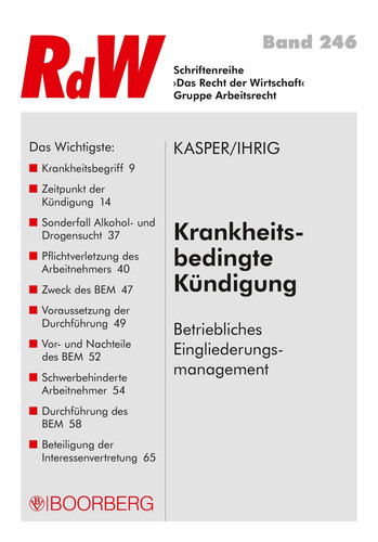 Krankheitsbedingte Kündigung - Betriebliches Eingliederungsmanagement