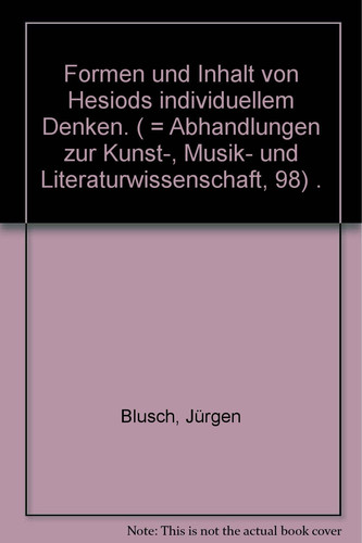 Formen and Inhalt von Hesiods individuellem Denken