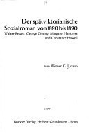 Der spätviktorianische Sozialroman von 1880 bis 1890: Walter Besant, George Gissing, Margaret Harkness u. Constance Howell (Abhandlungen zur Kunst-, Musik- und Literaturwissenschaft) (German Edition)