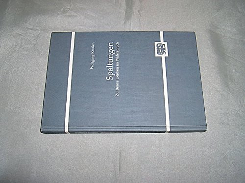 Spaltungen: Zu Benns Denken im Widerspruch (Bonner Arbeiten zur deutschen Literatur) (German Edition)