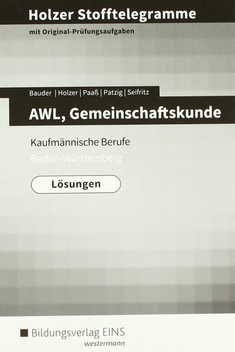 Holzer Stofftelegramme AWL, Gemeinschaftskunde, Deutsch Lösungen. ...