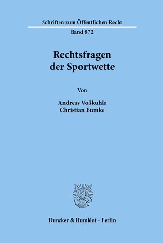 Rechtsfragen der Sportwette