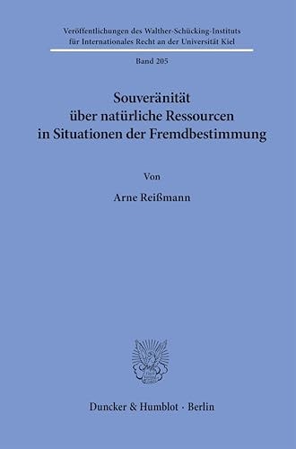 Souveränität über natürliche Ressourcen in Situationen der Fremdbestimmung
