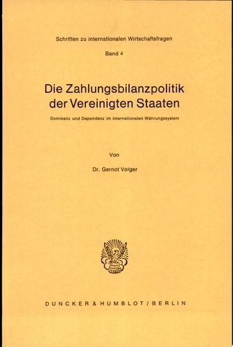 Die Zahlungsbilanzpolitik der Vereinigten Staaten