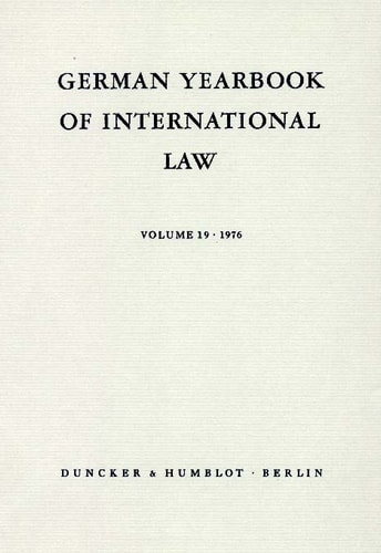 German Yearbook of International Law - Jahrbuch für Internationales Recht.