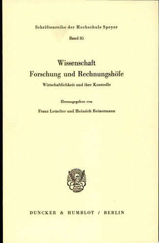 Wissenschaft, Forschung und Rechnungshöfe