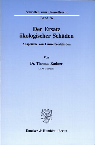 Der Ersatz ökologischer Schäden