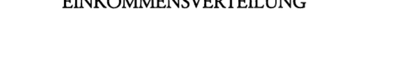 Einkommensverteilung