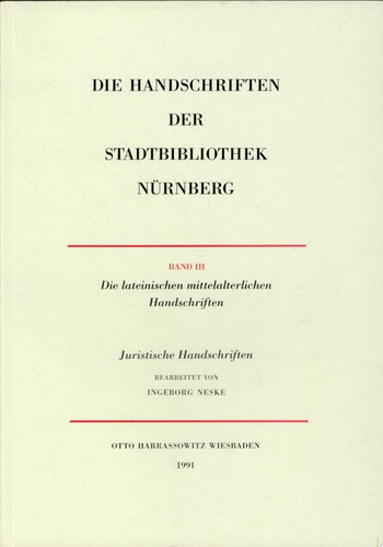 Die Handschriften der Stadtbibliothek Nürnberg