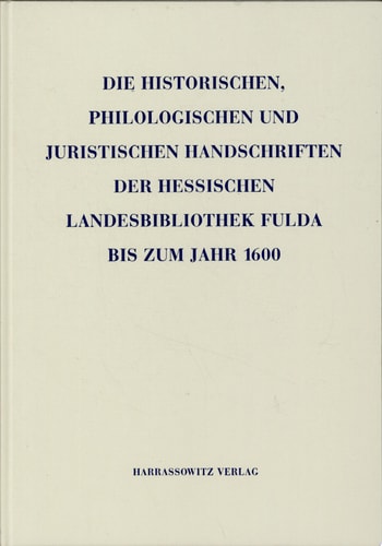 Die Handschriften der Hessischen Landesbibliothek Fulda