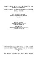 Affaire Soering: 1. Décision du 26 janvier 1989 (dessaisissement) : 2. Arrêt du 7 juillet 1989 = Soering case: 1. Decision of 26 January 1989 (relinquishment of jurisdiction): 2. Judgment of 7 July 1989