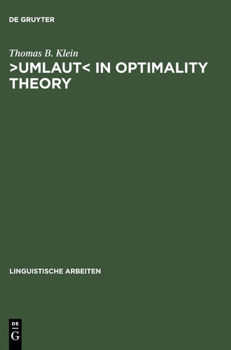 Umlaut in Optimality Theory (Linguistische Arbeiten)